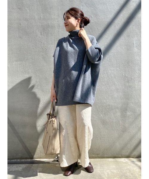 BEARDSLEY（ビアズリー）の「ウエストリブ刺繍パンツ（その他パンツ・レディース・アイボリー/ダークグレー・FREE）」の7枚目の写真