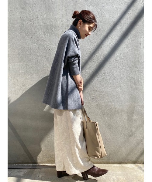 BEARDSLEY（ビアズリー）の「ウエストリブ刺繍パンツ（その他パンツ・レディース・アイボリー/ダークグレー・FREE）」の8枚目の写真