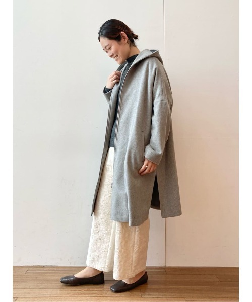 BEARDSLEY（ビアズリー）の「ウエストリブ刺繍パンツ（その他パンツ・レディース・アイボリー/ダークグレー・FREE）」の21枚目の写真