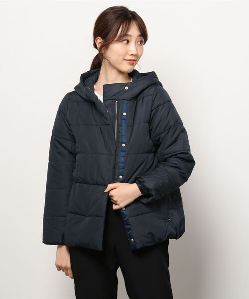 TOKYO SHIRTS(トウキョウシャツ)の「ファイバーダウン(ダウンジャケット/コート・レディース・ネイビー/アイボリー/マスタード/カーキ・M/L)」の4枚目の写真