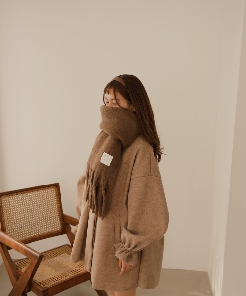 moi tytto（モイテュット）の「フリンジボリュームマフラー（マフラー・レディース・ブラウン/マスタード・FREE）」の11枚目の写真