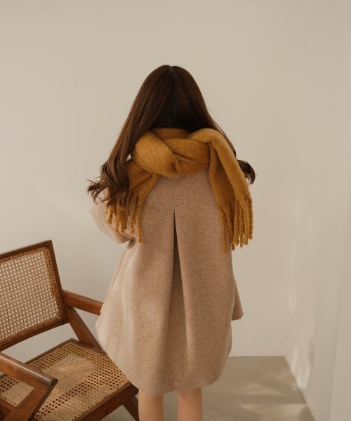 moi tytto（モイテュット）の「フリンジボリュームマフラー（マフラー・レディース・ブラウン/マスタード・FREE）」の8枚目の写真