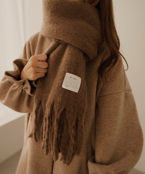 moi tytto（モイテュット）の「フリンジボリュームマフラー（マフラー・レディース・ブラウン/マスタード・FREE）」の9枚目の写真
