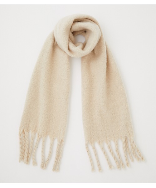 AZUL by moussy（アズールバイマウジー）の「FLUFFY STOLE/フラッフィーストール（ストール/ショール・レディース・ブラック系その他/イエロー系その他/グレー/アイボリー・FREE）」の2枚目の写真