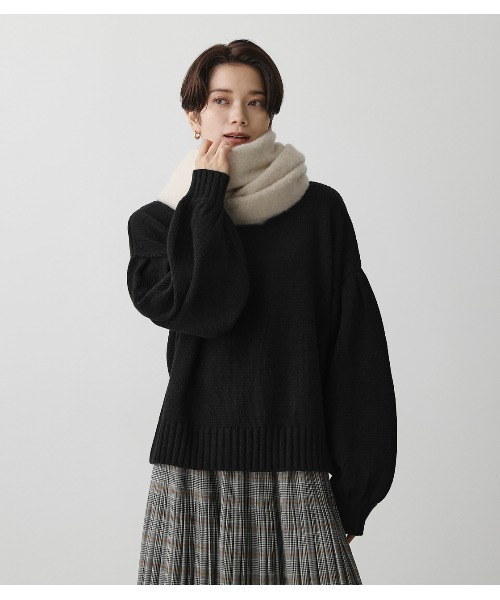 AZUL by moussy（アズールバイマウジー）の「FLUFFY STOLE/フラッフィーストール（ストール/ショール・レディース・ブラック系その他/イエロー系その他/グレー/アイボリー・FREE）」の11枚目の写真