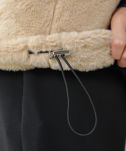 Bou Jeloud（ブージュルード）の「エコファーベスト（その他アウター・レディース・ベージュ/ブラウン/グリーン・38）」の22枚目の写真