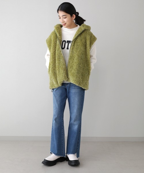 Bou Jeloud（ブージュルード）の「エコファーベスト（その他アウター・レディース・ベージュ/ブラウン/グリーン・38）」の11枚目の写真