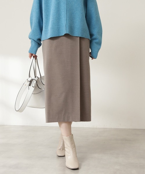 N.(N. Natural Beauty Basic)(エヌエヌナチュラルビューティーベーシック)の「【S Size Line】◆キモウラップスカート(スカート・レディース・グレー/モカ/レッド系・SMALL/MEDIUM)」の1枚目の写真