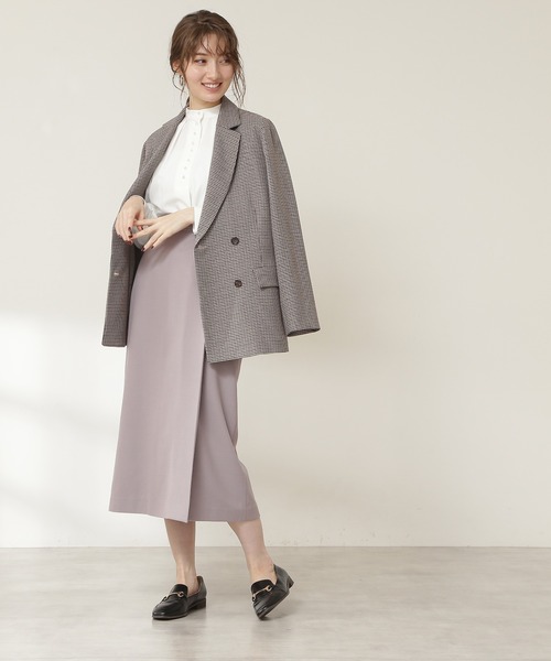 N.(N. Natural Beauty Basic)(エヌエヌナチュラルビューティーベーシック)の「【S Size Line】◆キモウラップスカート(スカート・レディース・グレー/モカ/レッド系・SMALL/MEDIUM)」の5枚目の写真