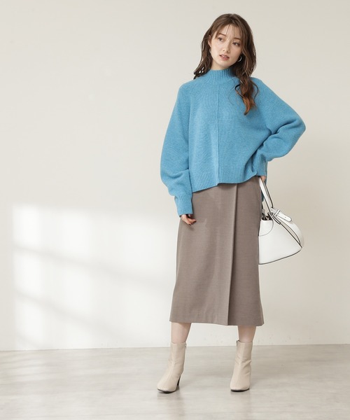 N.(N. Natural Beauty Basic)(エヌエヌナチュラルビューティーベーシック)の「【S Size Line】◆キモウラップスカート(スカート・レディース・グレー/モカ/レッド系・SMALL/MEDIUM)」の9枚目の写真