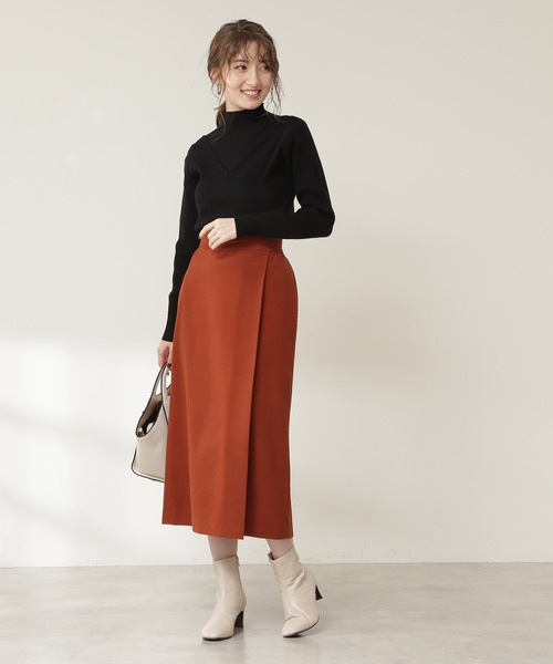 N.(N. Natural Beauty Basic)(エヌエヌナチュラルビューティーベーシック)の「【S Size Line】◆キモウラップスカート(スカート・レディース・グレー/モカ/レッド系・SMALL/MEDIUM)」の12枚目の写真