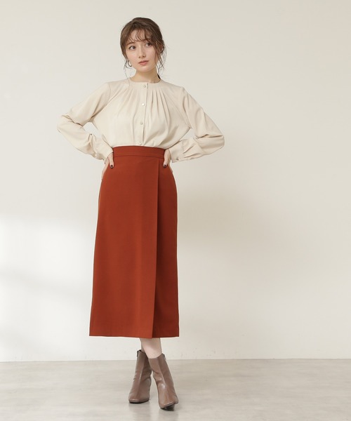 N.(N. Natural Beauty Basic)(エヌエヌナチュラルビューティーベーシック)の「【S Size Line】◆キモウラップスカート(スカート・レディース・グレー/モカ/レッド系・SMALL/MEDIUM)」の10枚目の写真