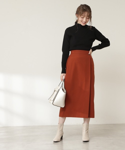 N.(N. Natural Beauty Basic)(エヌエヌナチュラルビューティーベーシック)の「【S Size Line】◆キモウラップスカート(スカート・レディース・グレー/モカ/レッド系・SMALL/MEDIUM)」の13枚目の写真