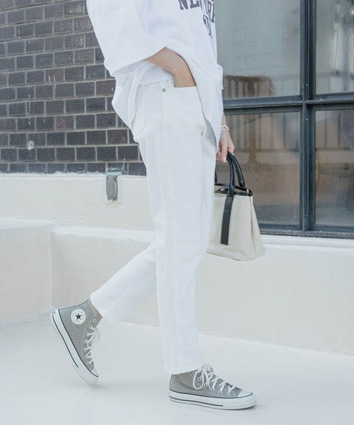 BAYFLOW(ベイフロー)の「【BAYFLOW DENIM】ハイウエストテーパード(デニムパンツ・レディース・ライトブルー/ブラック/グレー/オフホワイト/ブルー・24inch/25inch/26inch/23inch/22inch)」の9枚目の写真