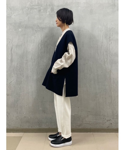 BEARDSLEY（ビアズリー）の「パギンスよりゆとりのあるシルエット ダンボールテーパードパンツ（その他パンツ・レディース・ホワイト/ブラック・FREE）」の19枚目の写真