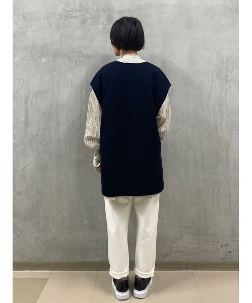 BEARDSLEY（ビアズリー）の「パギンスよりゆとりのあるシルエット ダンボールテーパードパンツ（その他パンツ・レディース・ホワイト/ブラック・FREE）」の18枚目の写真