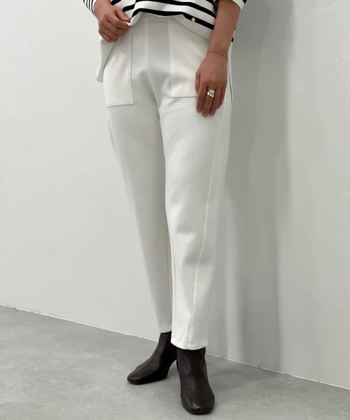 BEARDSLEY（ビアズリー）の「パギンスよりゆとりのあるシルエット ダンボールテーパードパンツ（その他パンツ・レディース・ホワイト/ブラック・FREE）」の15枚目の写真