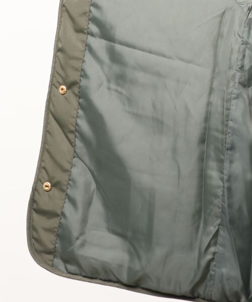 Lugnoncure(ルノンキュール)の「キルティングコート(ノーカラーコート・レディース・カーキ/ピンク/チャコール・フリ-)」の4枚目の写真