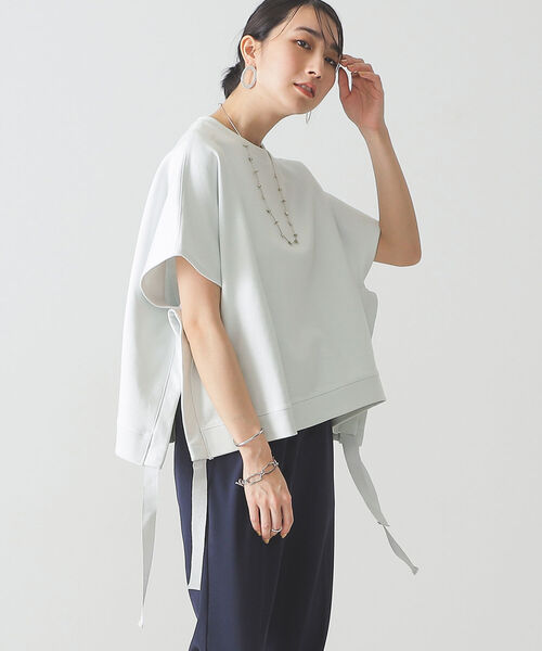 BEAMS LIGHTS（ビームスライツ）の「NEARbyME / スクエア スウェット（スウェット・レディース・ダークグリーン/ミント・ONE SIZE）」の9枚目の写真