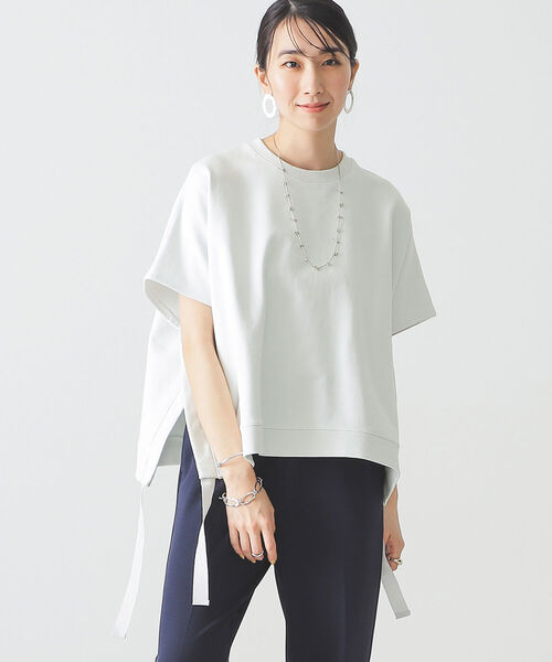 BEAMS LIGHTS（ビームスライツ）の「NEARbyME / スクエア スウェット（スウェット・レディース・ダークグリーン/ミント・ONE SIZE）」の5枚目の写真