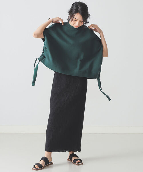 BEAMS LIGHTS（ビームスライツ）の「NEARbyME / スクエア スウェット（スウェット・レディース・ダークグリーン/ミント・ONE SIZE）」の12枚目の写真