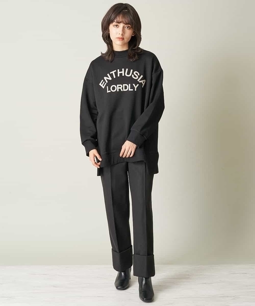 A de a.v.v（アードアー・ヴェ・ヴェ）の「（SET UP対応）メルトンストレートパンツ（その他パンツ・レディース・ブラック/ベージュ・38/36）」の4枚目の写真