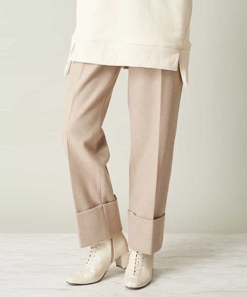 A de a.v.v（アードアー・ヴェ・ヴェ）の「（SET UP対応）メルトンストレートパンツ（その他パンツ・レディース・ブラック/ベージュ・38/36）」の10枚目の写真