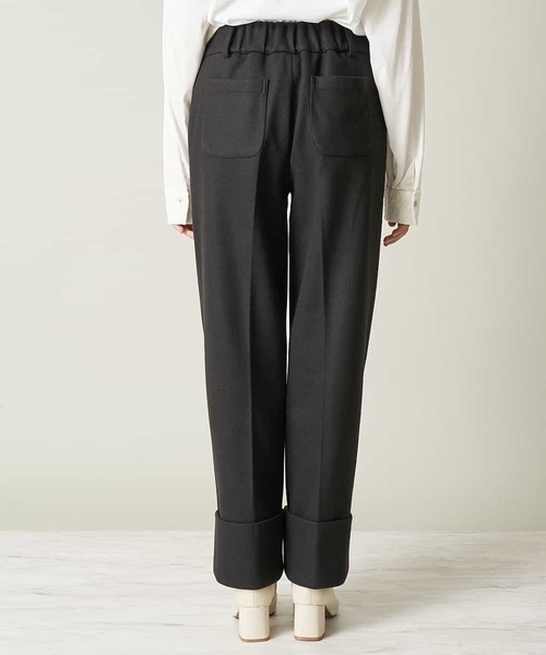 A de a.v.v（アードアー・ヴェ・ヴェ）の「（SET UP対応）メルトンストレートパンツ（その他パンツ・レディース・ブラック/ベージュ・38/36）」の12枚目の写真