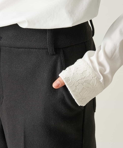 A de a.v.v（アードアー・ヴェ・ヴェ）の「（SET UP対応）メルトンストレートパンツ（その他パンツ・レディース・ブラック/ベージュ・38/36）」の15枚目の写真