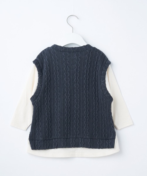 CIAOPANIC TYPY（チャオパニックティピー）の「【KIDS】ケーブルニットドッキングプルオーバー（Tシャツ/カットソー・キッズ・チャコールグレー/ベージュ/アイボリー・MEDIUM/XX-LARGE/X-LARGE/LARGE/SMALL）」の20枚目の写真