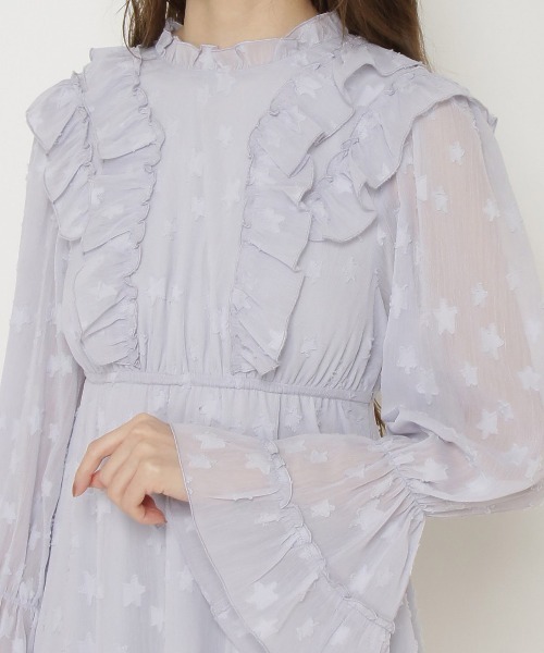 WILLSELECTION（ウィルセレクション）の「【星来コラボ】スタージャガードフリルミニワンピース（ワンピース・レディース・ライトグレー/ブラック/ネイビー・MEDIUM）」の13枚目の写真