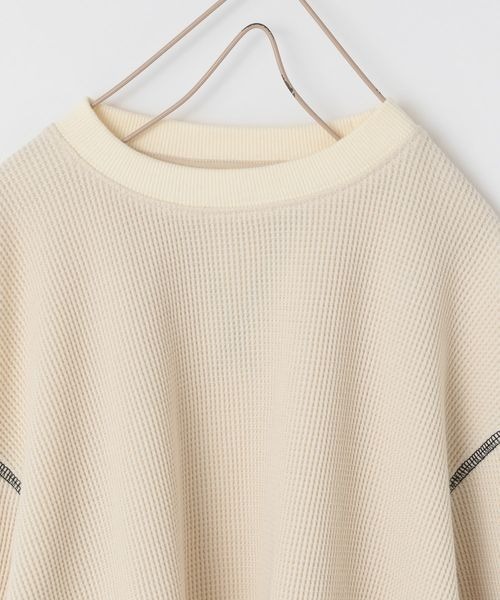 LOWRYS FARM(ローリーズファーム)の「ワッフルステッチプルオーバー 261171(Tシャツ/カットソー・キッズ・ブラック/カーキ/アイボリー・110cm/120cm/130cm/140cm/150cm)」の10枚目の写真