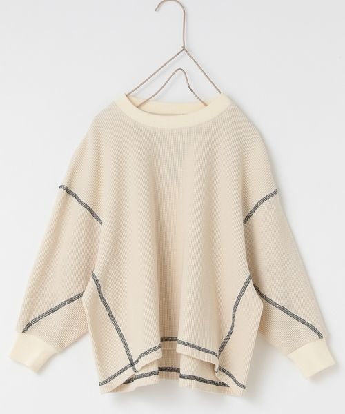 LOWRYS FARM(ローリーズファーム)の「ワッフルステッチプルオーバー 261171(Tシャツ/カットソー・キッズ・ブラック/カーキ/アイボリー・110cm/120cm/130cm/140cm/150cm)」の12枚目の写真