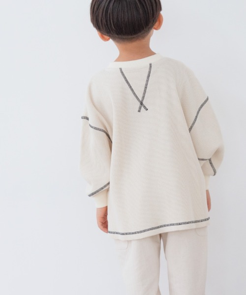 LOWRYS FARM(ローリーズファーム)の「ワッフルステッチプルオーバー 261171(Tシャツ/カットソー・キッズ・ブラック/カーキ/アイボリー・110cm/120cm/130cm/140cm/150cm)」の14枚目の写真