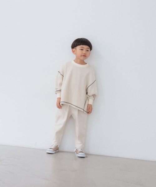 LOWRYS FARM(ローリーズファーム)の「ワッフルステッチプルオーバー 261171(Tシャツ/カットソー・キッズ・ブラック/カーキ/アイボリー・110cm/120cm/130cm/140cm/150cm)」の17枚目の写真