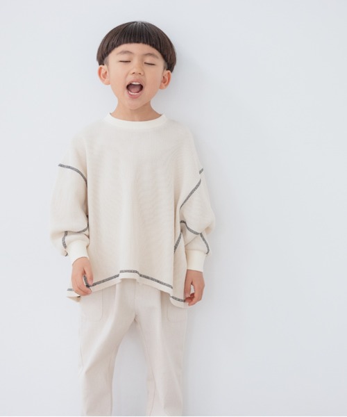 LOWRYS FARM(ローリーズファーム)の「ワッフルステッチプルオーバー 261171(Tシャツ/カットソー・キッズ・ブラック/カーキ/アイボリー・110cm/120cm/130cm/140cm/150cm)」の15枚目の写真