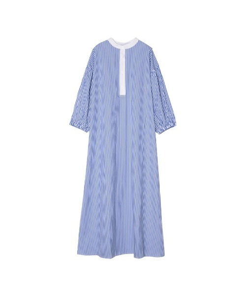 Re:EDIT（リエディ）の「バンドカラーストライプシャツワンピース（シャツワンピース・レディース・ネイビー/ブルー・MEDIUM/LARGE/SHORT）」の12枚目の写真