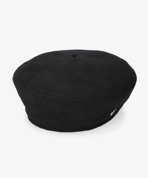 Chapeau d' O(シャポードオー)の「Chapeau d' O Suede Monty Beret(ハンチング/ベレー帽・レディース・ピンク/ベージュ/ブラック・M/57.5cm)」の4枚目の写真