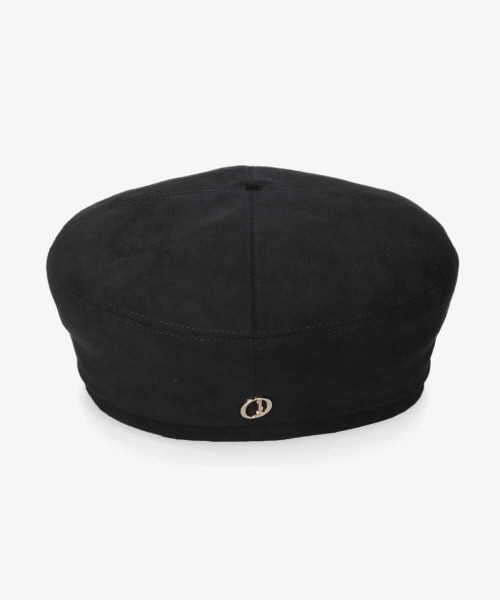 Chapeau d' O(シャポードオー)の「Chapeau d' O Suede Monty Beret(ハンチング/ベレー帽・レディース・ピンク/ベージュ/ブラック・M/57.5cm)」の5枚目の写真