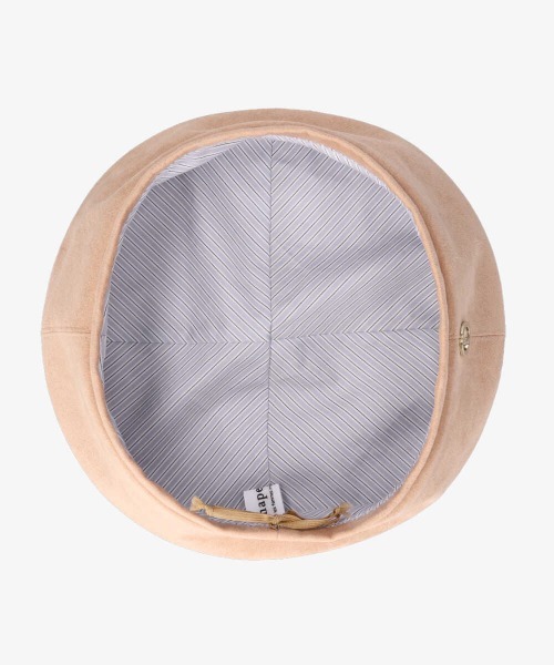 Chapeau d' O(シャポードオー)の「Chapeau d' O Suede Monty Beret(ハンチング/ベレー帽・レディース・ピンク/ベージュ/ブラック・M/57.5cm)」の19枚目の写真