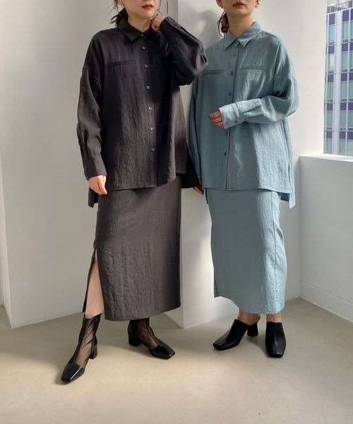 LOWRYS FARM（ローリーズファーム）の「オックスタイトスカート　262697（スカート・レディース・グリーン/ベージュ/ブルー/チャコールグレー・FREE）」の5枚目の写真