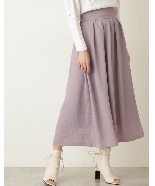 JILL STUART（ジルスチュアート）の「◆ビニージャガードスカート（スカート・レディース・パープル/ホワイト・0/2）」の2枚目の写真