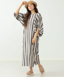 CAROLINA GLASER | CAROLINA GLASER / ビッグスリーブ ストライプ ワンピース(ワンピース)