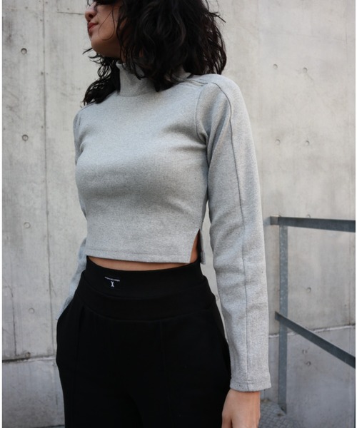 FIG&VIPER（フィグアンドバイパー）の「ハイネックリブZIPTOP（ニット/セーター・レディース・ホワイト/ブラック/グレー/ブルー・FREE）」の11枚目の写真