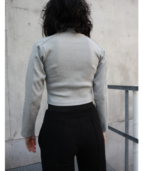 FIG&VIPER（フィグアンドバイパー）の「ハイネックリブZIPTOP（ニット/セーター・レディース・ホワイト/ブラック/グレー/ブルー・FREE）」の13枚目の写真