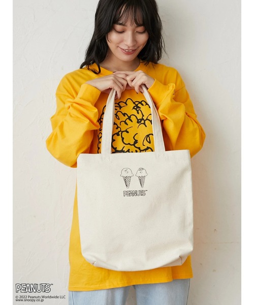 Green　Parks（グリーンパークス）の「■SNOOPY フェイスptトート＊（トートバッグ・レディース・A/B・FREE）」の6枚目の写真