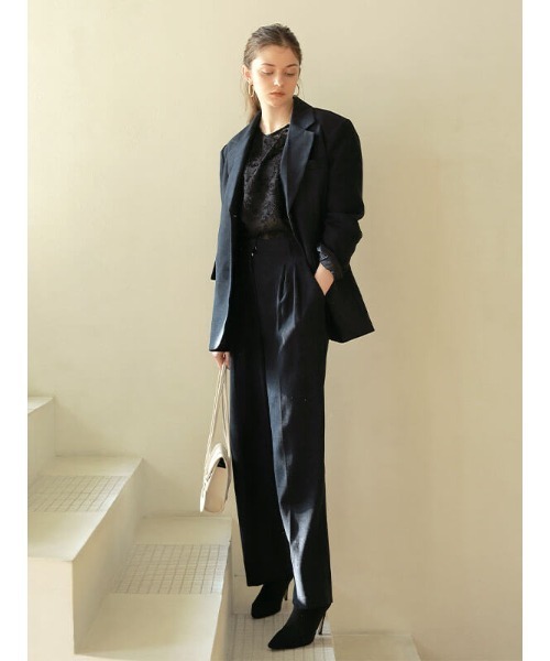 ACYM(アシーム)の「Box over slacks パンツ(スラックス・レディース・ネイビー/ベージュ・FREE)」の6枚目の写真