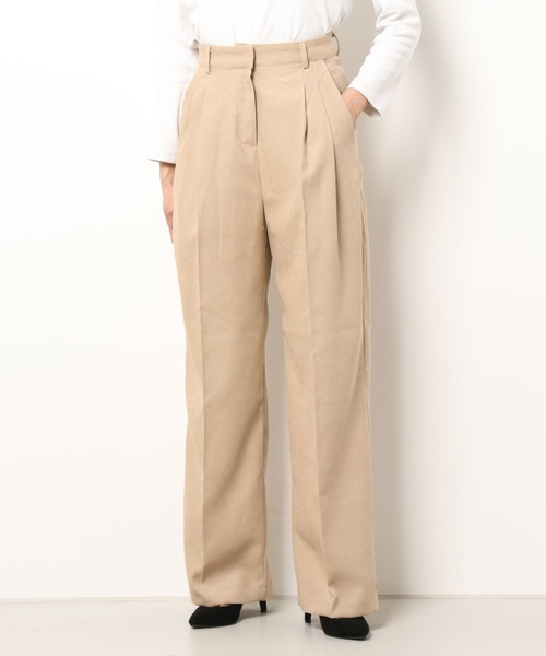 ACYM(アシーム)の「Box over slacks パンツ(スラックス・レディース・ネイビー/ベージュ・FREE)」の11枚目の写真