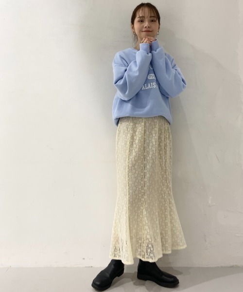 flower(フラワー)の「プレイフルブルームスカート(スカート・レディース・アイボリー/パープル・FREE)」の13枚目の写真