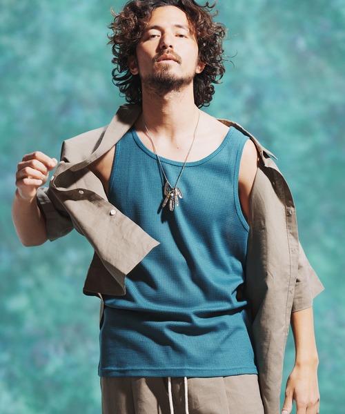 Jih Nunc（ジーヌンク）の「mta474-ワッフルタンクトップ（タンク